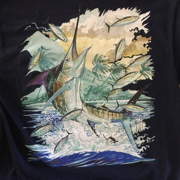 Guy Harvey Shirts Guy Harvey T Shirt Size M Marlin Poshmark